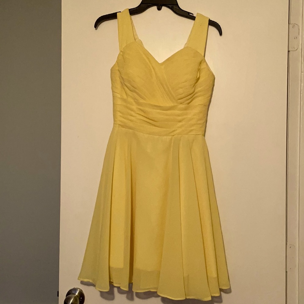 Pastel Yellow Lace Up Back
